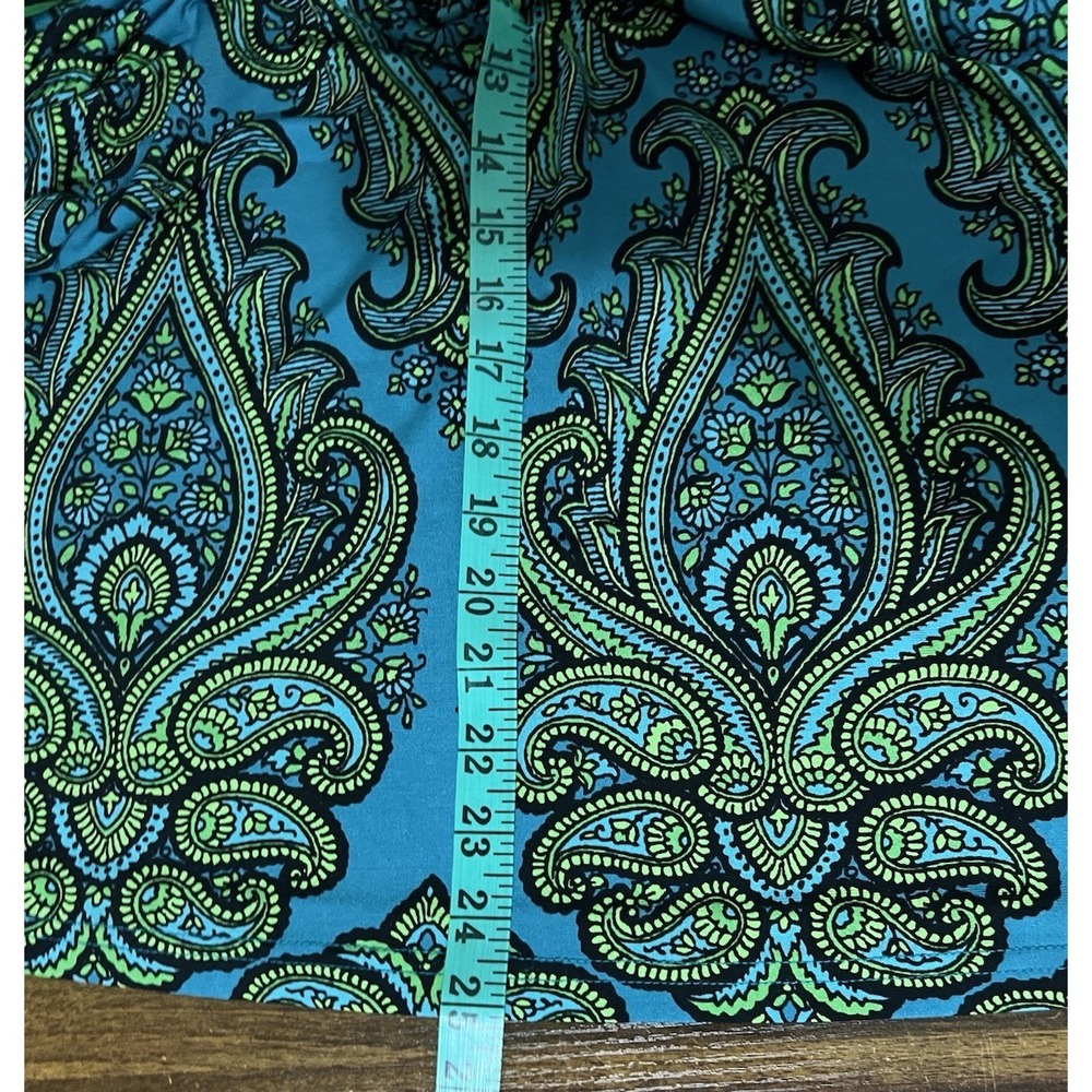 Bob Mackie Teal and Turquoise with green,Paisley design last photo best color! - Picture 10 of 12